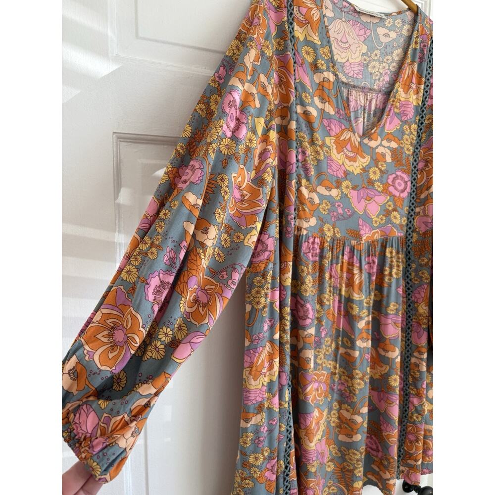 Rusttydustty 2XL Dress Floral Boho Cottagecore Retro Vacation Hippie Chic Whimsy - Picture 5 of 11